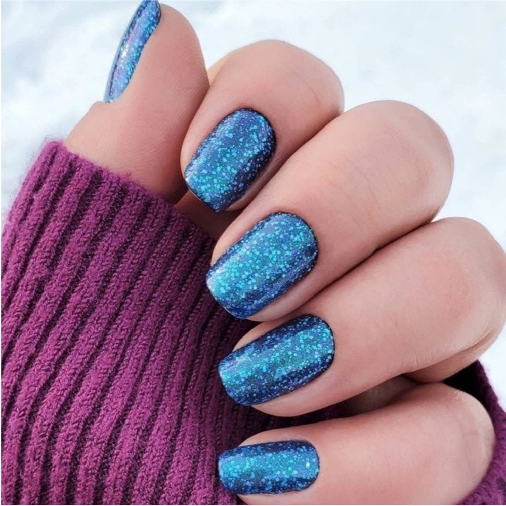 *Retired* Color Street: Dallas Darling | Teal Blue Glitter Purple Silver Party